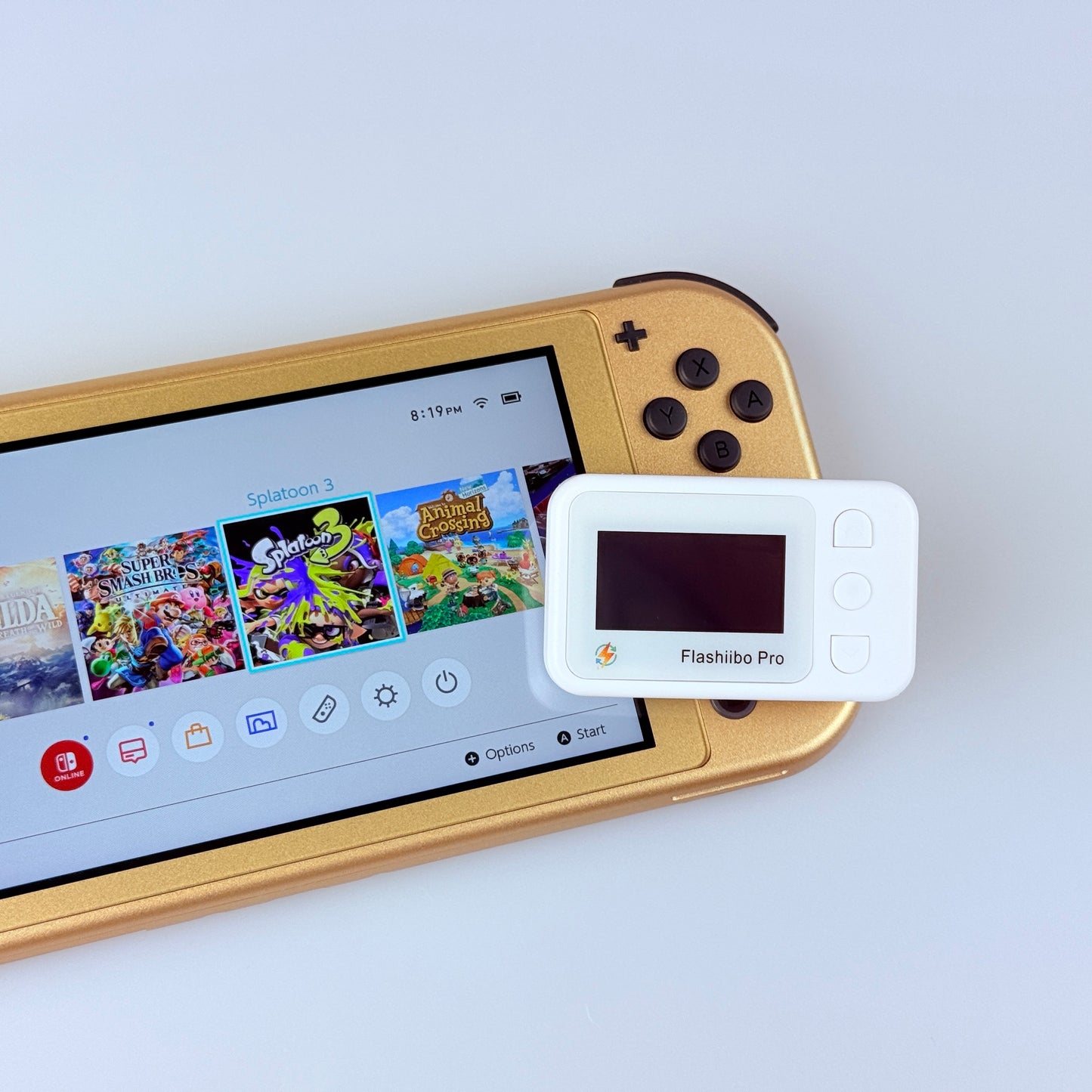 Flashiibo Pro NFC Emulator, 100 Save Lots Expandable to 3000, Unlimited Rewrite, UID Regen, OLED Screen, Compatible with Switch 1 & 2