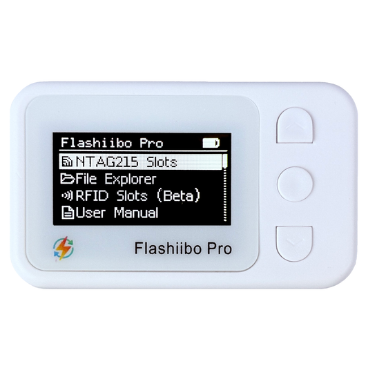 Flashiibo Pro NFC Emulator, 100 Save Lots Expandable to 3000, Unlimited Rewrite, UID Regen, OLED Screen, Compatible with Switch 1 & 2